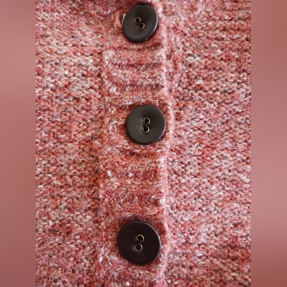 Ruby Rd. Rust Colored Cardigan Three Quarter Sleeves - Picture 5 of 7